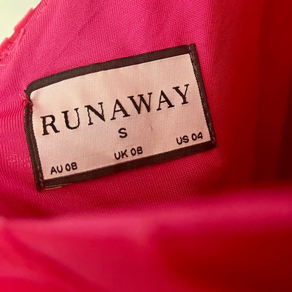 Runaway Lionell Draped Neckline 90s Y2K Pink Zebra Maxi Sheath Dress size small - Picture 7 of 8